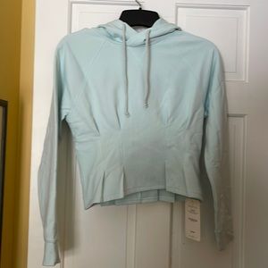 New with tags Fabletics June hoodie cropped mint/light blue
